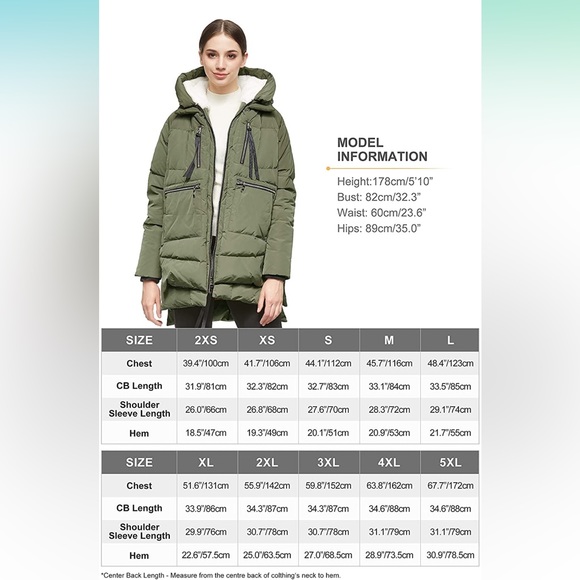 Orolay Zip Front Thickened Down Jacket Olive Small - Picture 3 of 6